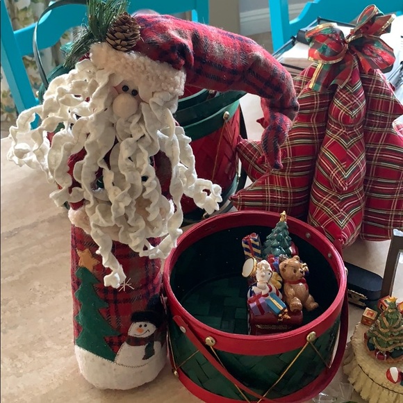 Christmas Village Holiday Gifts 18” standing cloth Santa - Picture 1 of 6